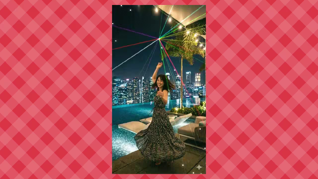 ミラーボールのエフェクト